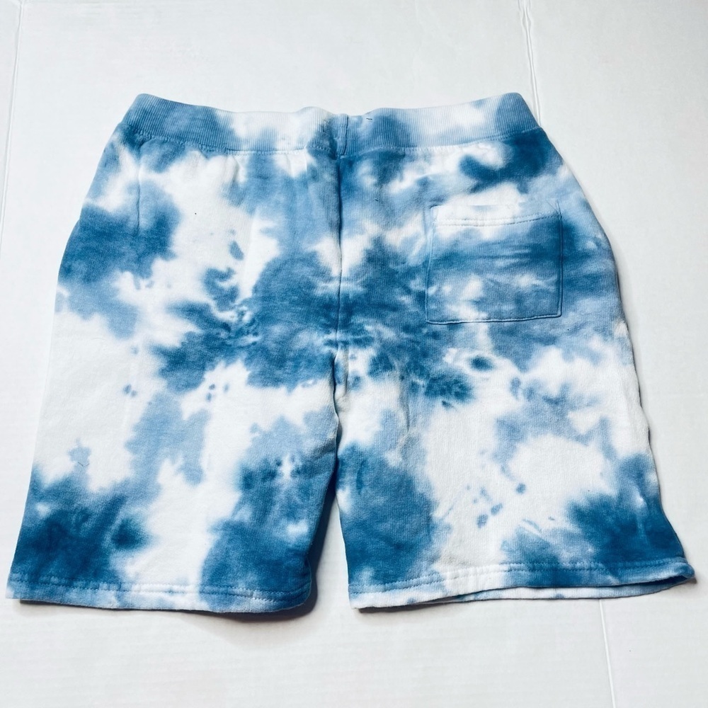 Brooklyn Laundry Kid’s Blue White Tie Dye Print Fleece Casual Sweat Shorts 14/16 - Picture 4 of 6